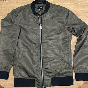 Hunter green bomber jacket